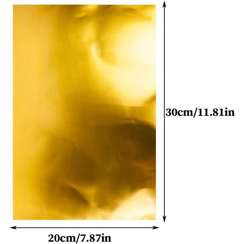 ABGR-10PCS Embossed Aluminum Foil Sheet Heavy Duty, 20X30cm Gold Silver Tin Foil Sheets Relief, For Christmas Art, For Arts B