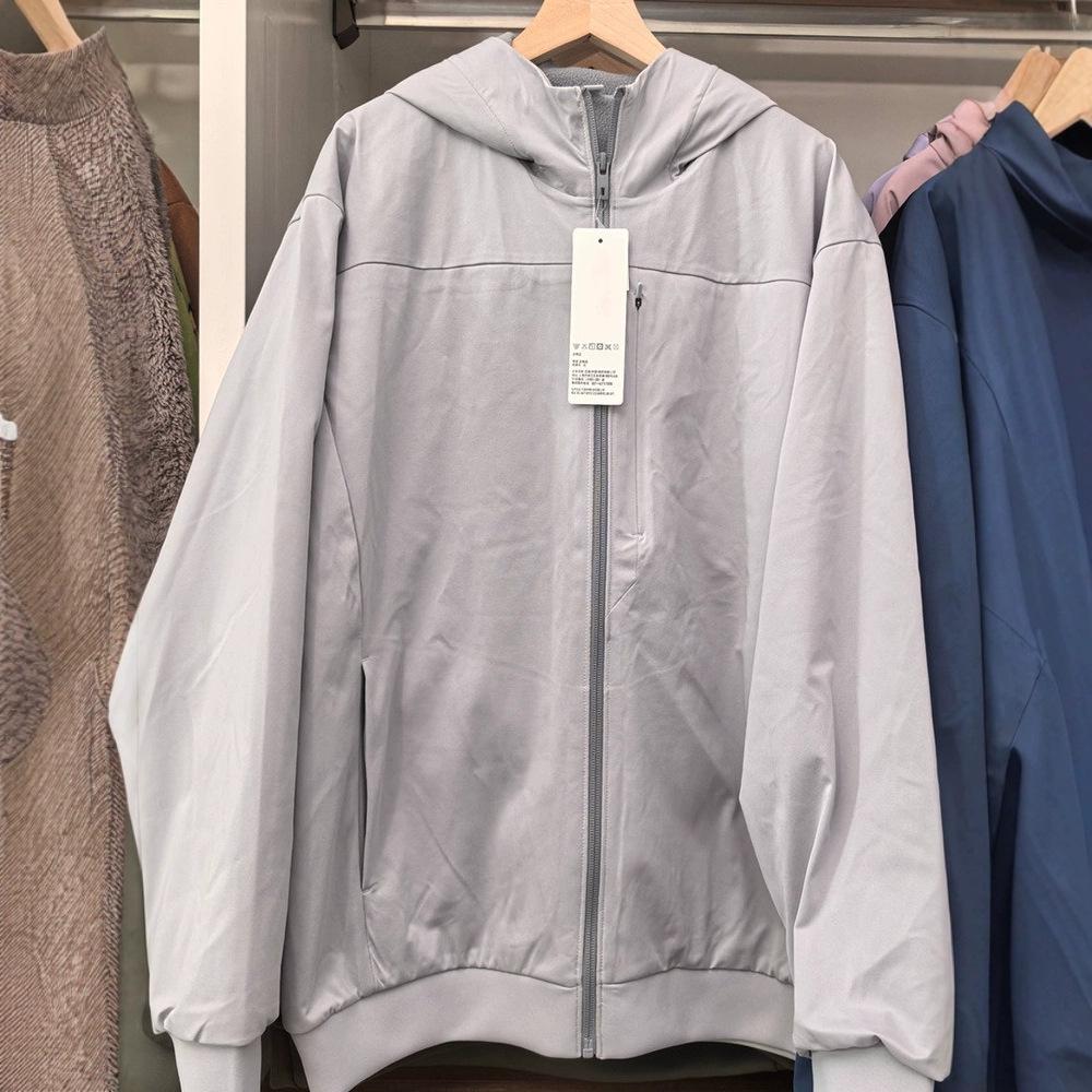 Men's Windproof Fleece Zipper Hooded Cardigan Jacket, Long Sleeve, Autumn/Winter Style 481182.