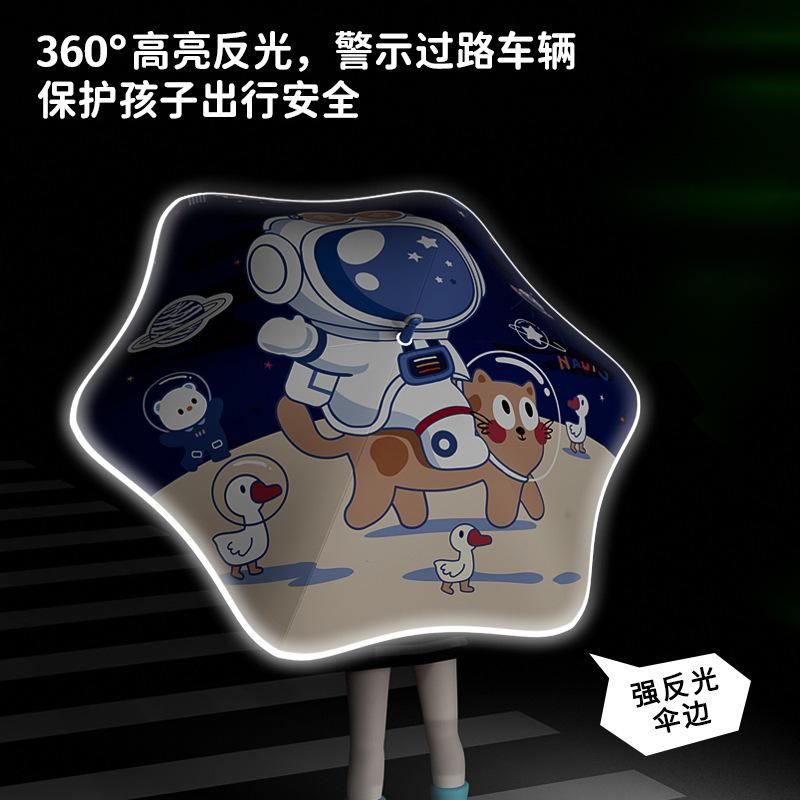 Children's Umbrella, Rounded Corner Roller, Large Double-layer Thickened Umbrella, Primary School Students Go To School Umbrella, Enlarged