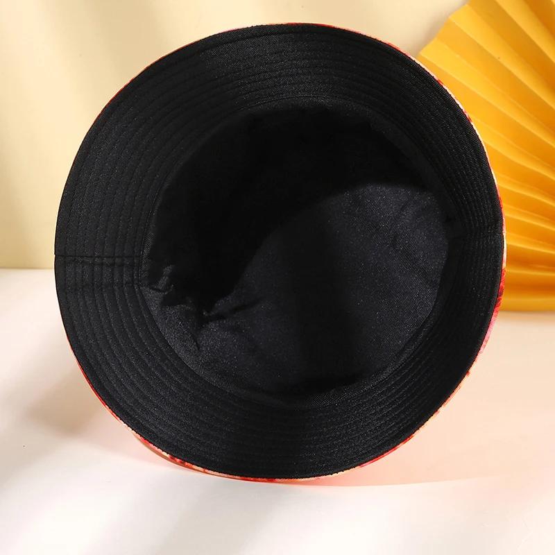 Fashion Cotton Street Graffiti Unisex Bucket Hat Outdoor Women 3D Printing Fisherman Caps Hip Hop For Men Sunscreen Panama Cap