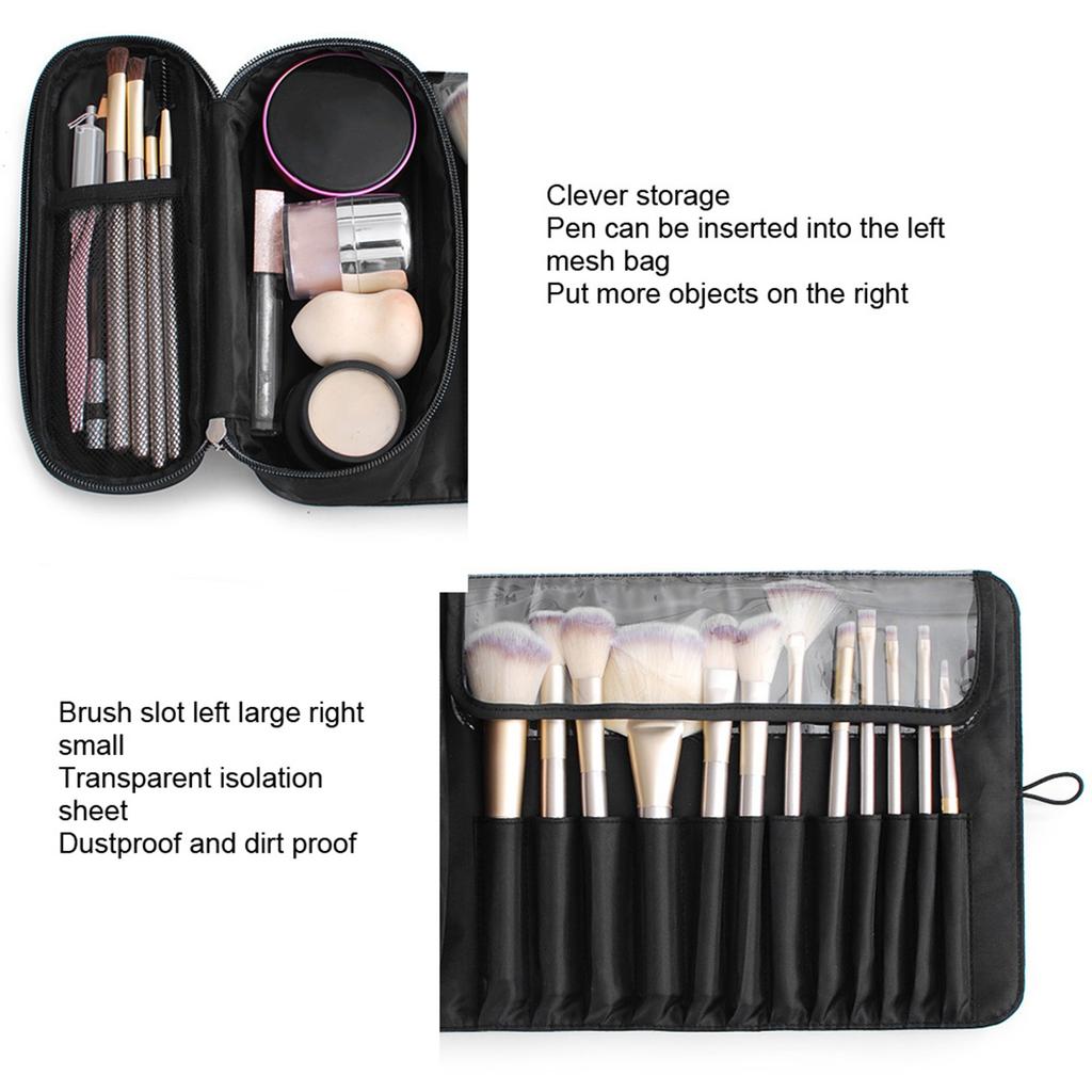 Portable Folding Cosmetic Tool Storage Bag Makeup Brush Lip Stick Cream Organizer Bag