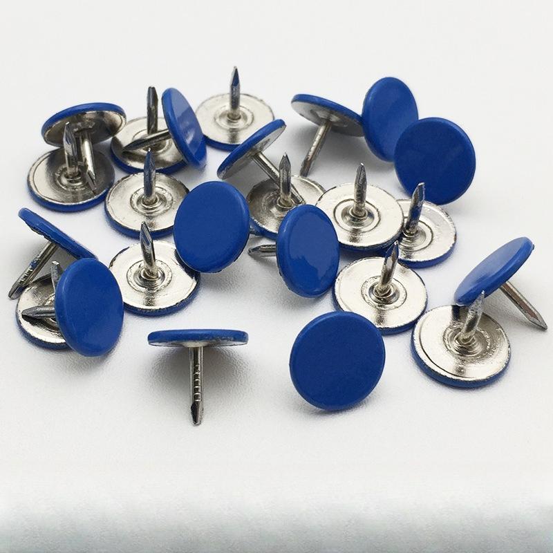 

50pcs Upholstery Nails Flat Head Thumbtack Drawing Pins Pushpin DIY Cork Board Photo Wall Map Markers синій