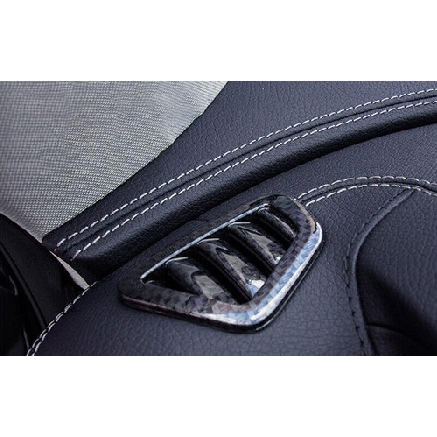 Fit For Benz E-Class 2016-21 Cover Trim Dashboard Side Outlet Vent Carbon Fiber