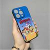R-Cartoon La Funda de Teléfono de Los Picapiedra Para IPhone 16,15,14,13,12,11,XS,XR,X,8,7,Pro,Max,Plus,mini Funda Negra de Silicona
