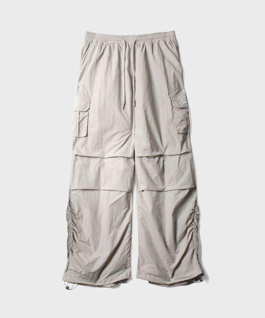 Maseumaluljeueopaeleol Essential Parasuit Shirring Cargo Pants_Light Gray