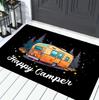 Contemporary Happy Camper Welcome Mat Elegant Camping RV Theme Door Mat Luxury Outdoor Floor Rug Entryway Decoration