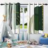 2Pcs Bohemian Style Curtains Plants Leaf Geometric Pattern Blackout Curtains Boho Window Curtain for Bedroom Apartment Decor
