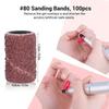 400 Pcs Grinding Sand Sanding Bands Fine Grit Pedicure Sanding Bands  For Acrylic Nails