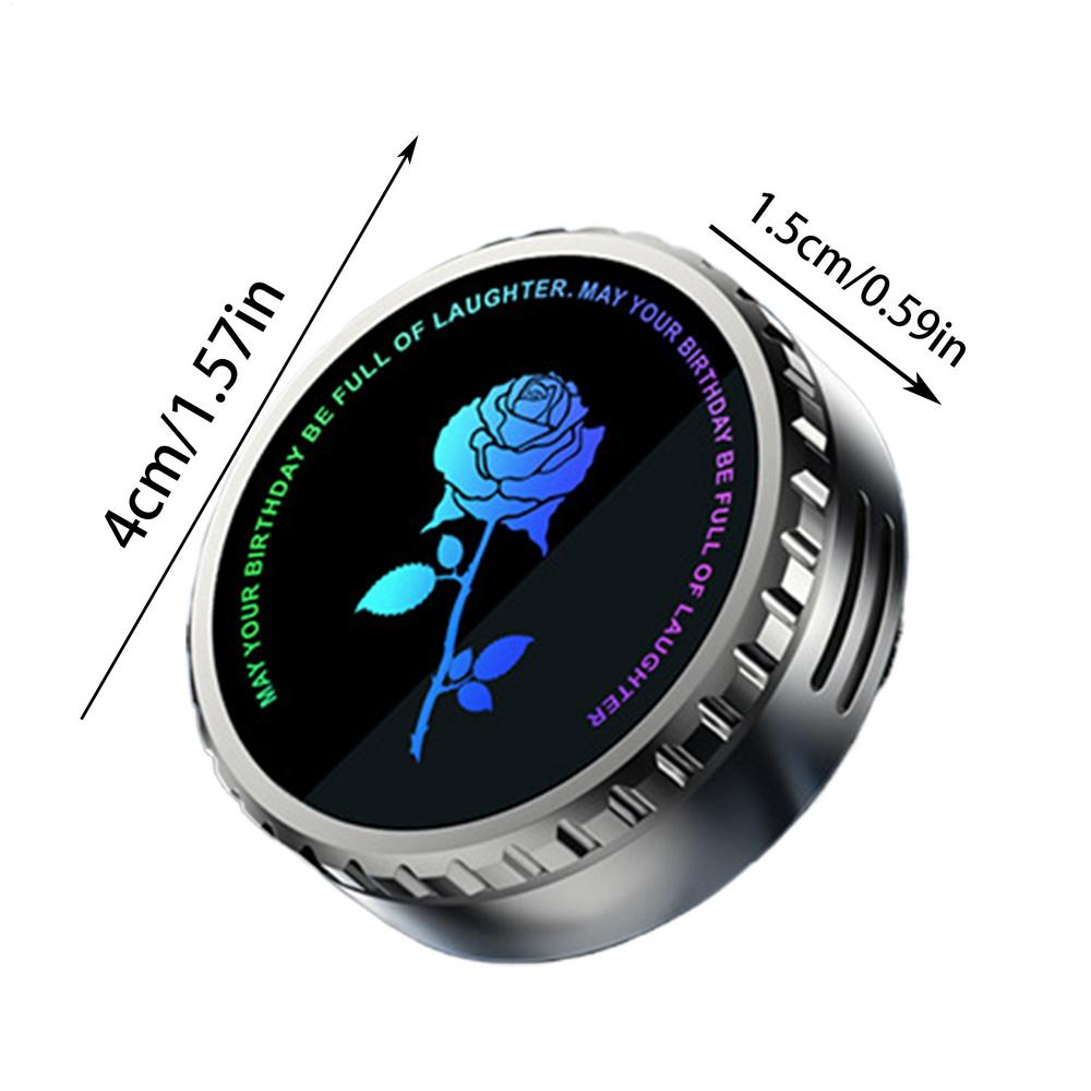 Car Perfume Clip Air Outlet Car Air Freshener Round zinc alloy Aroma Diffuser Car Decoration Accessories Fresh Air