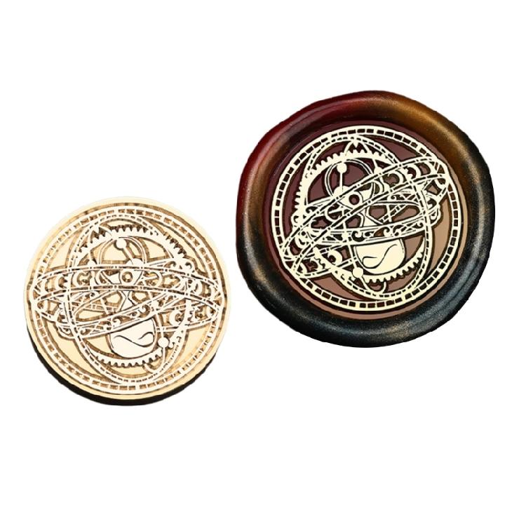 Compasses Wax Seal Stamp for Album Cards Photo Scrapbooking Wedding Decorations Astronomical Series Sealing Waxed Stamp