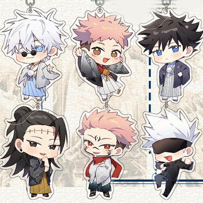 Anime Jujutsu Kaisen Keychain Gojo Satoru Fushiguro Megumi Kawaii Keychains Pendant Anime Peripheral Gift