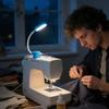 Magnetic LED Sewing Light with Flexible Neck Plug In LED Lamp with Magnetic Mounting Base for Home Crafting Knitting Crochet