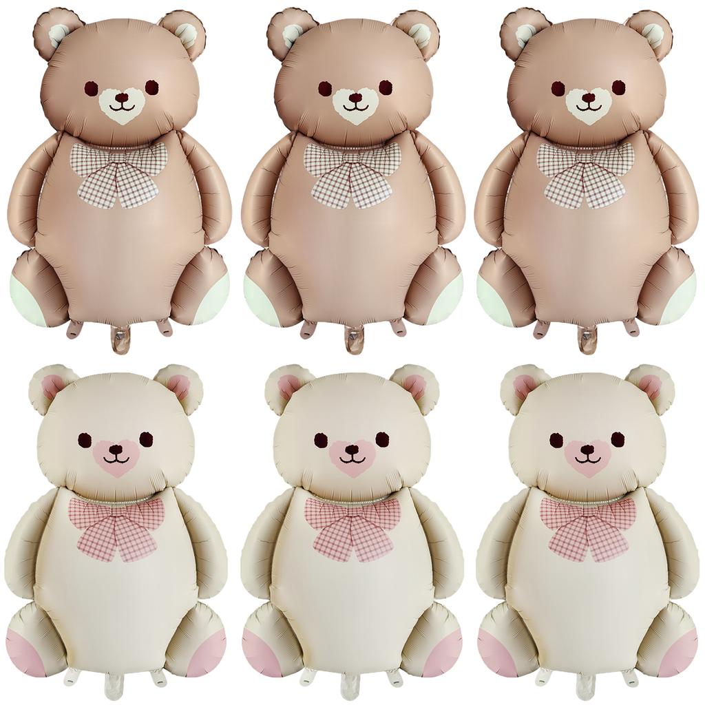 Cartoon Matte Bear Foil Balloon Wedding Baby Shower Birthday Party Activity Decorations Rainbow Cake Candy Helium Balloons