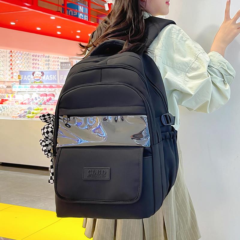 Student Backpack Junior Senior High School School Bag Large Capacity Couple Computer Backpack