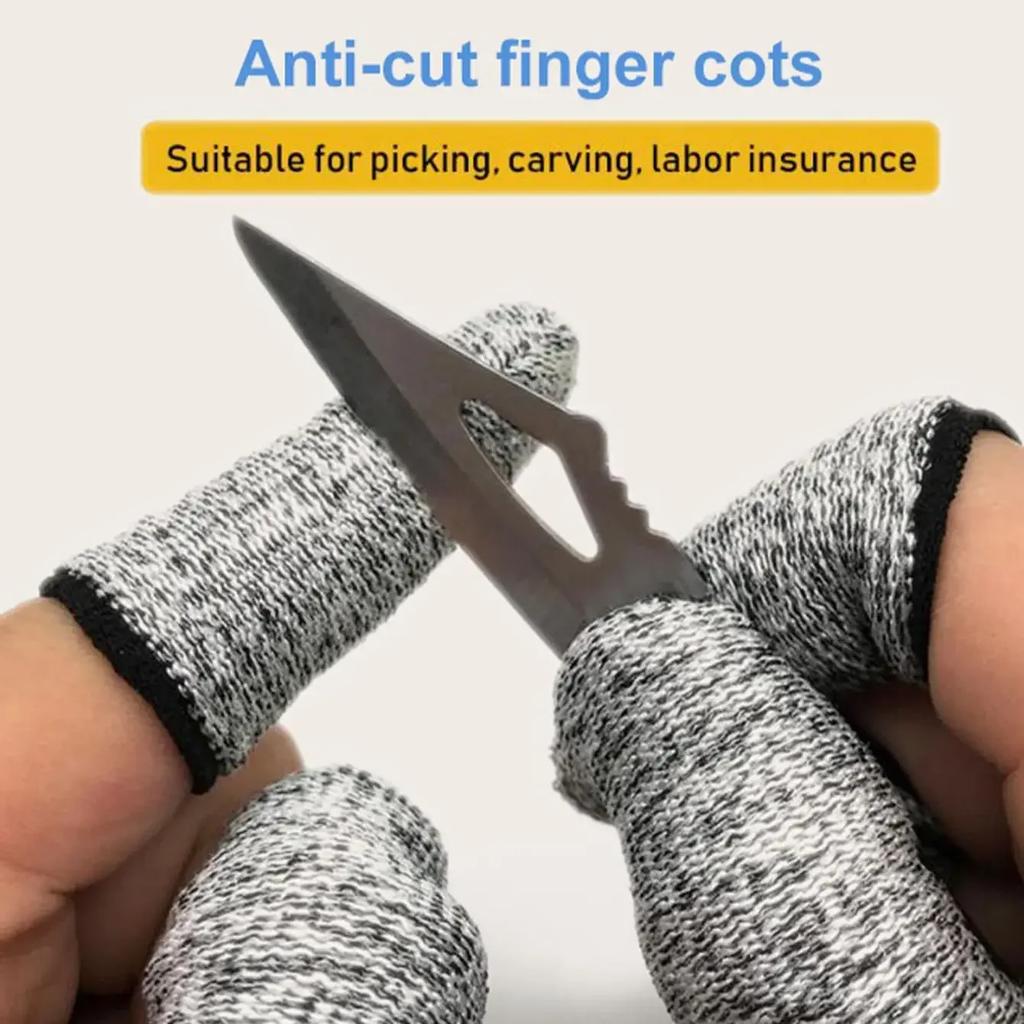 10Pcs 5-level Protection High Performance Anti Cutting Finger Gloves for Outdoor Work In Kitchen