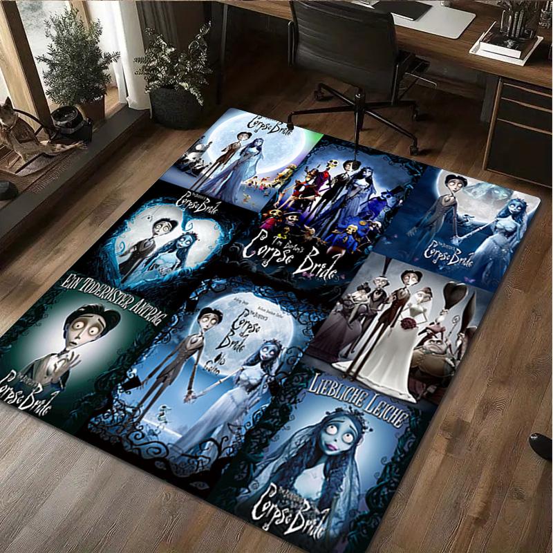 1Pc Corpse Bride Print Rug - Computer Chair Area Rug home decoration Carpet For Living Room Bedroom Flooring Mat