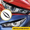 Headlight Eyelid Eyebrows Eye Lid Brow Gloss Black For Infiniti Q50 2014- EA