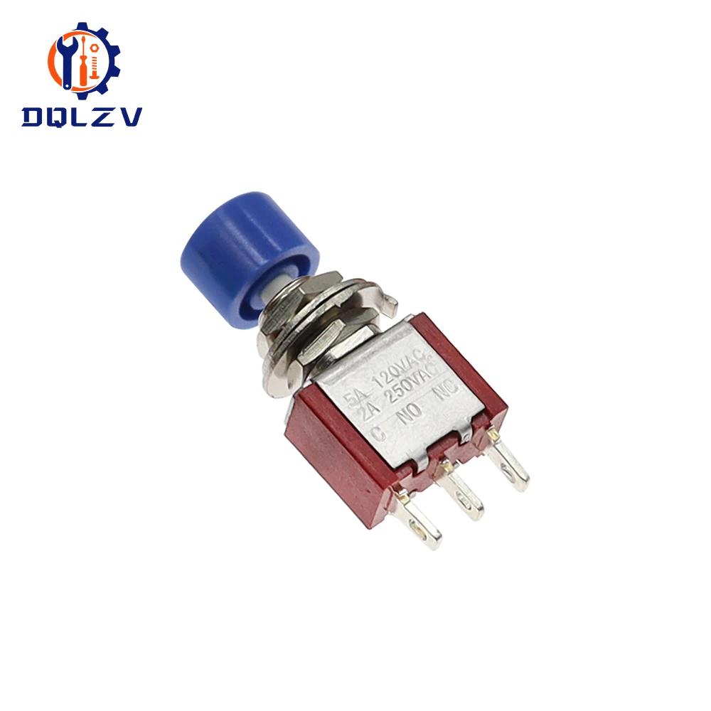 High Quality 6mm 3/6Pin 2 Position Mini Momentary Automatic return Push Button Switchl ON OFF 5A125V/2A250V Toggle Switch