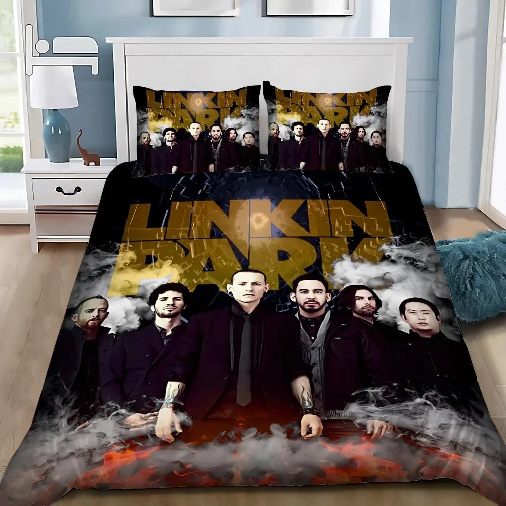 3D Printed Rock Band Linkin P-Park Bedding Set Linkin P-Park Duvet Cover Double Twin Full Queen King Adult Kids Bedclothes