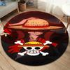 One Piece Anime Round Area Rug Carpet Rug For Living Room Bedroom Sofa Playroom Decor Nonslip Floor Mat