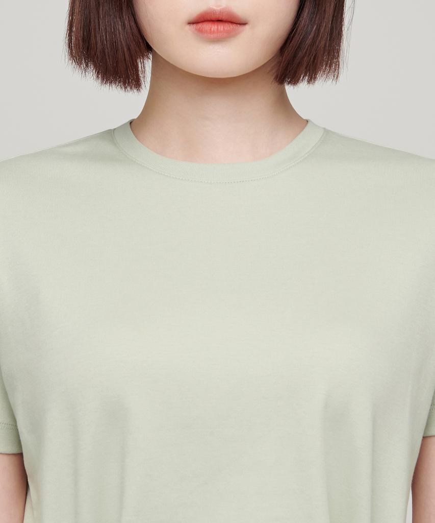 MUSINSA STANDARD WOMAN Women'S Basic Crew Neck T-Shirt [Pale Green]