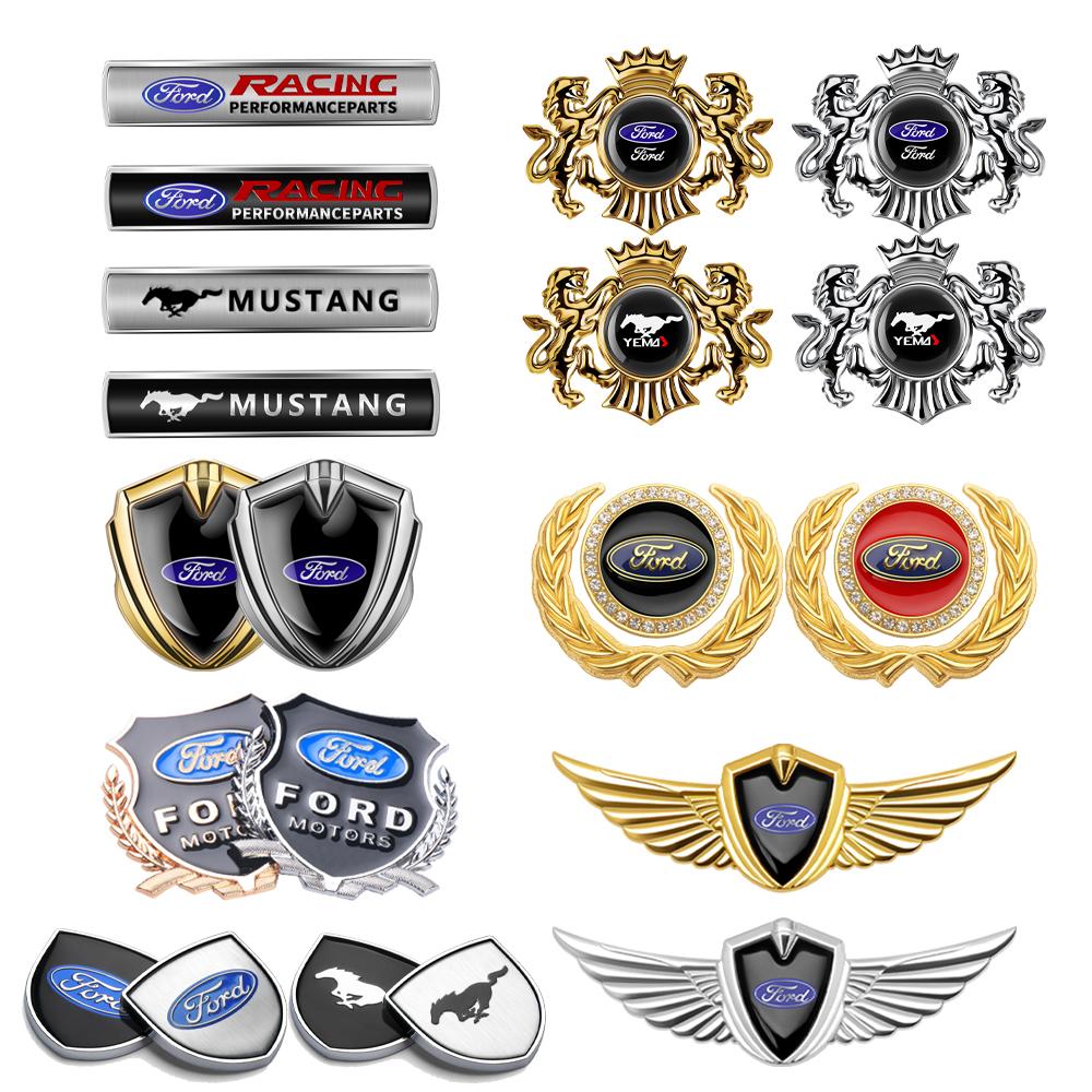 1PCS Car Metal Badge Sticker Body Trunk Decoration For Ford Mustang S-Max C-Max B-Max ST Racing Mondeo Kuga Escort Falcon Tierra