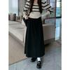 Autumn Winter Thicken A Line Skirts Casual High Waisted Long Skirt Vintage Midi Skirts