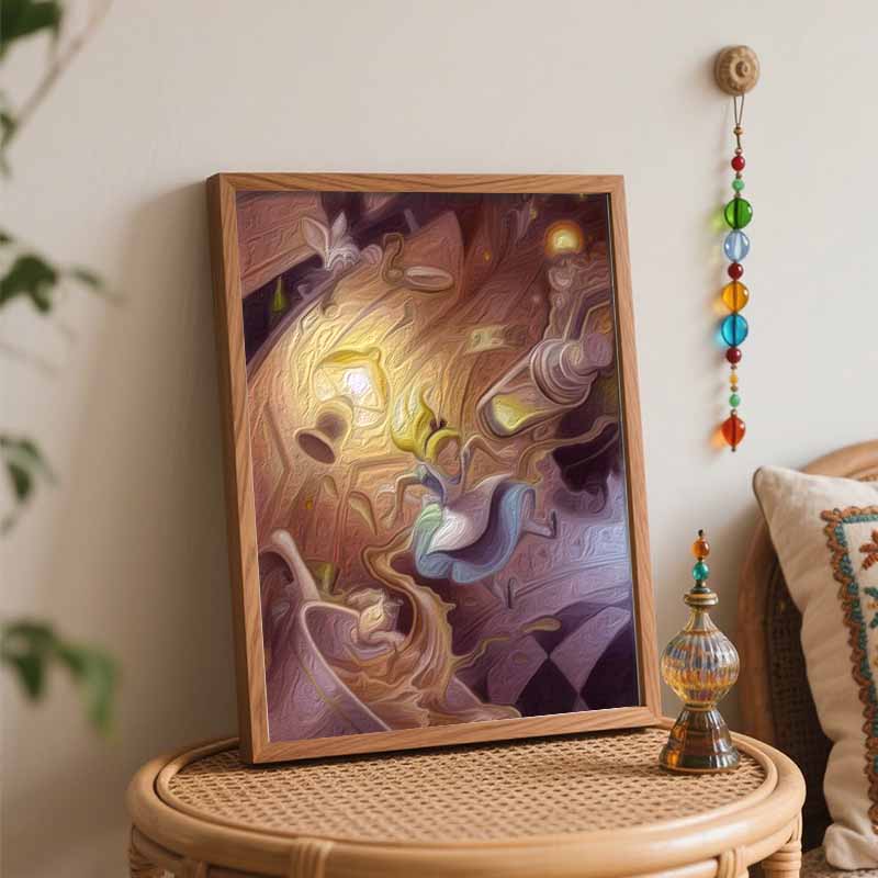 Disney Oil Painting Alice In Wonderland Painting Art Handmade Diy Painting Home Decoration Gift