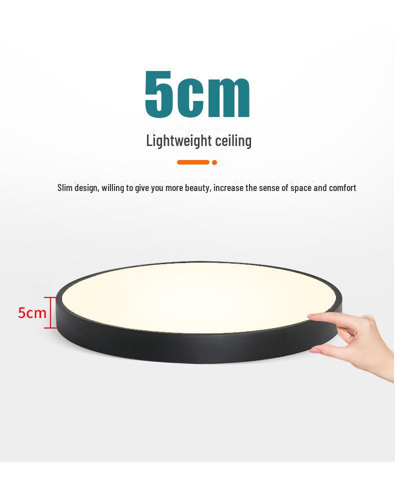 Full Spectrum Eye Protection Round Ceiling Lamp for Bedroom, Living Room, Corridor, or Balcony