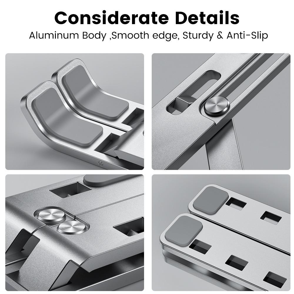 Tragbarer Computerständer aus Aluminiumlegierung, faltbare Unterstützung, Laptop-Basishalter, verstellbare Halterung, Computerzubehör