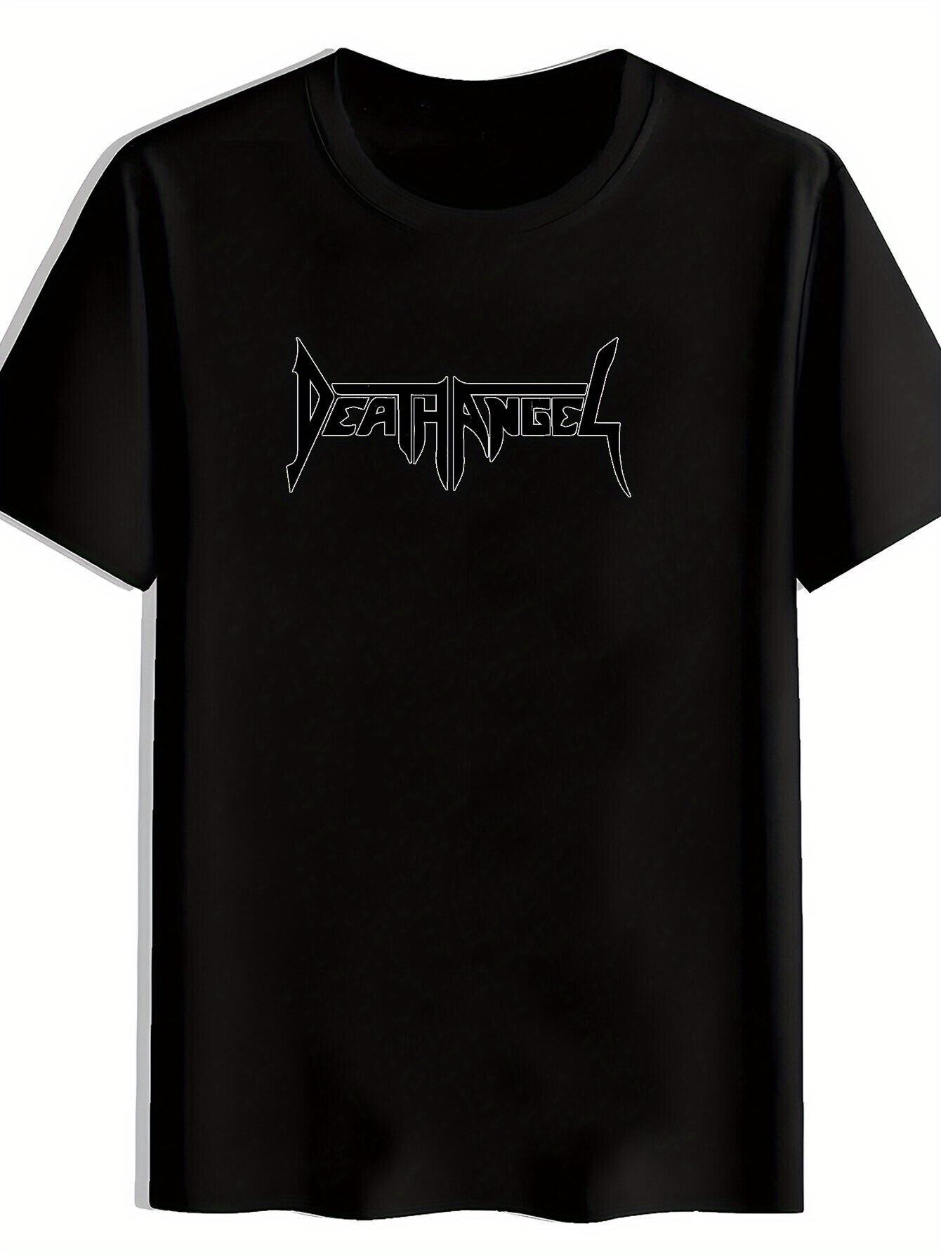 Black  DEAD ANGEL  Graphic T-shirt - Casual Crew Neck XXL