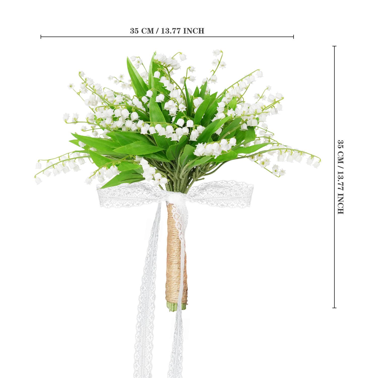 

35CM Bridesmaid Bouquets White Artificial Flowers Letter Bellflower Holding Bouquet for Wedding Party Prom Home Decoration 1Pc белый