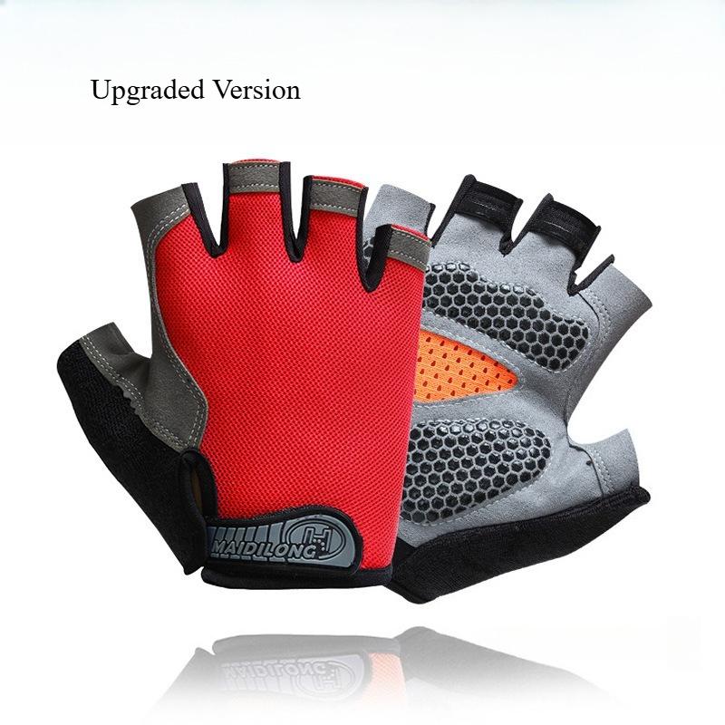 Bicycle Riding Gloves Half Finger Anti Slip Dew Proof Directional Asian Sports Outdoor Fitness Mountain Climbing Fishing