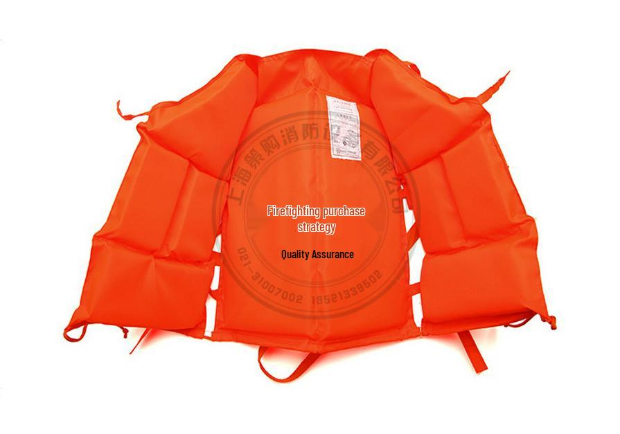 Camouflage Life Vest with Polyethylene Foam, Lifebuoy, Rescue Rope, and Pole for Water Rescue