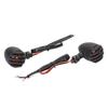 Pair Motorcycle Turn Signal Light with Grill Cover 3 Wires Retro 10mm Installing Hole Universal Replacement