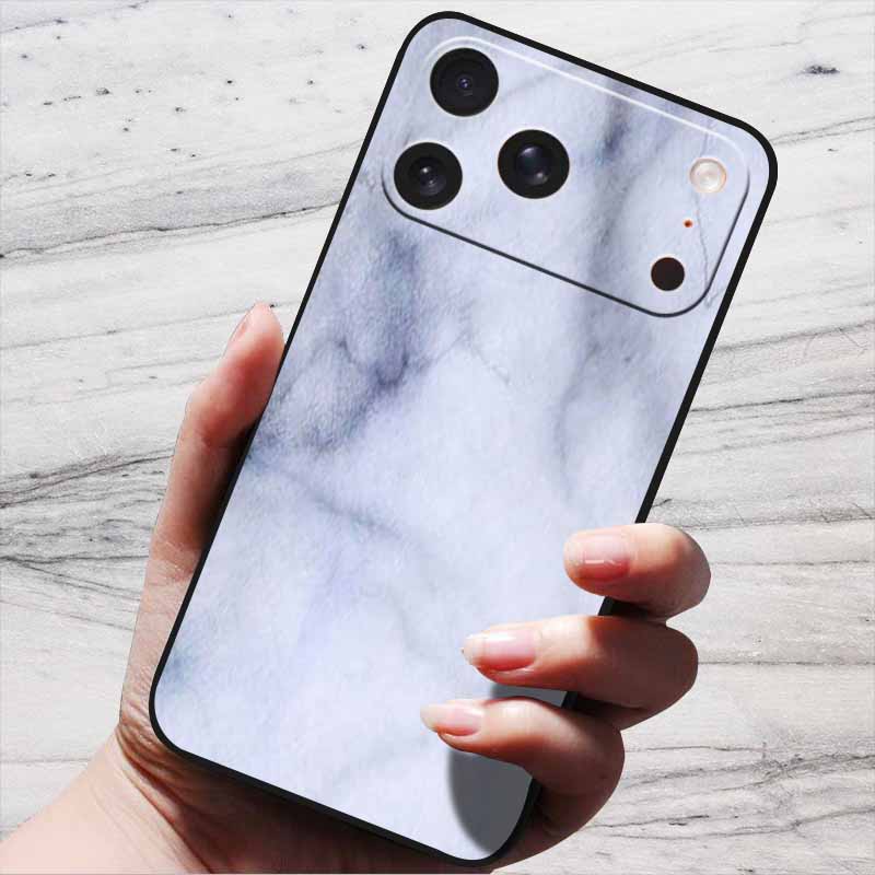 Marble Case For iPhone 16 Pro Max Black Edge Cover For iPhone17 Air 16e iPhone16 Plus Luxury Silicone Phone Cases Soft TPU Bag