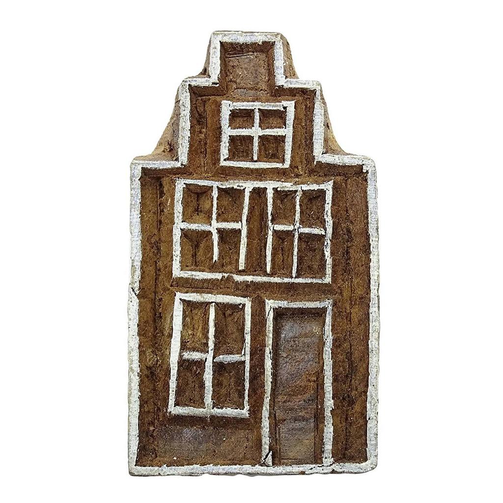 Brown House Handcarved Wooden Decorative Blockprint Textile Printing Block