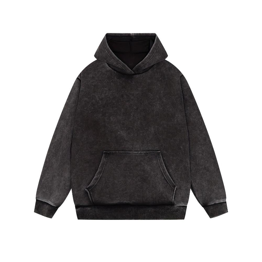 Snow Wash Cotton Hoodies Female Oversized Solid Color Pullovers Hip Hop Loose Pullovers Multicolor Comfortable Couple Top Women