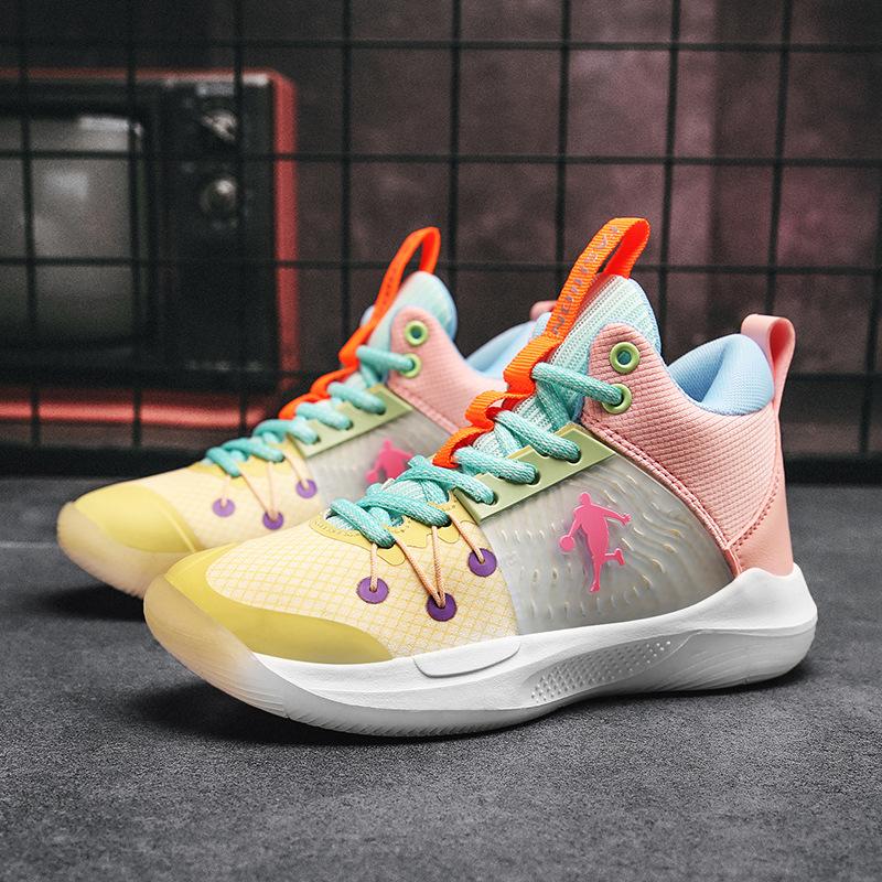 6399 Basketball Shoes High Top Training Classmates Primary and Secondary School Students Mesh Middle and Older Children Sports Shoes Children Adole