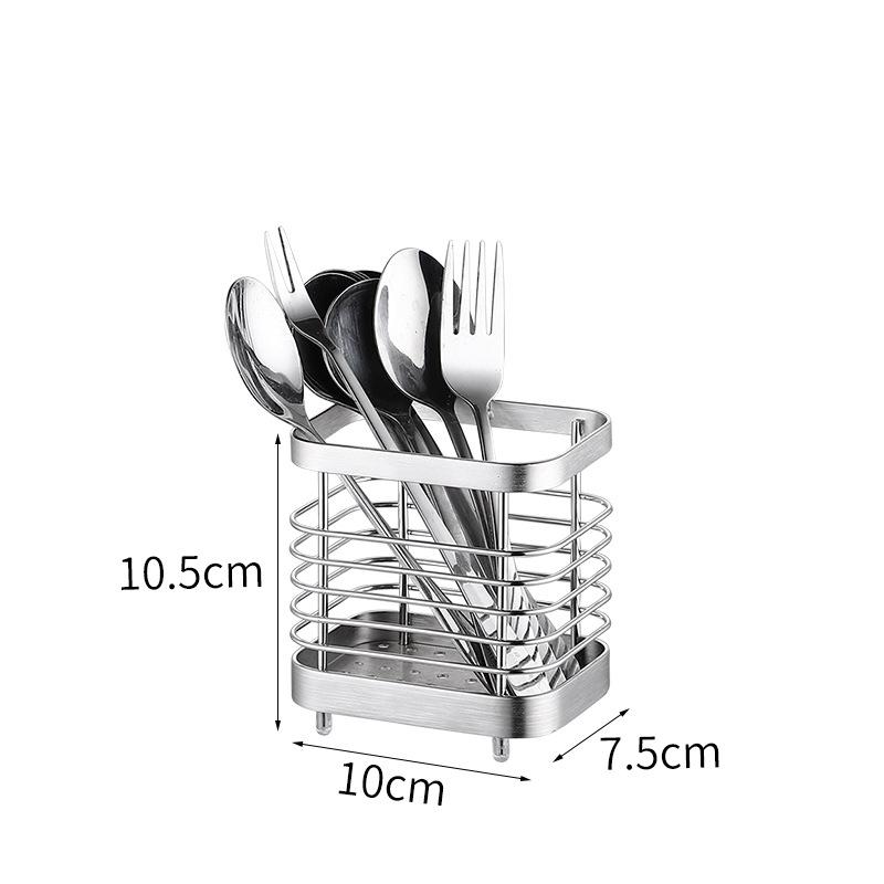 Stainless Steel Cutlery Holder Drainer Cutlery Drainer for Sink Chopstick and Knife Fork Spoon Storage Rack Kitchen Utensil Tool