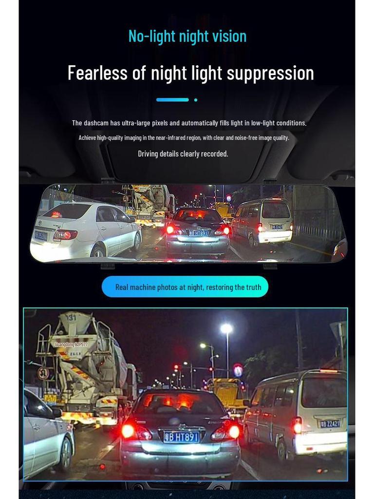 2025 Dual Lens Wireless Dash Cam with Loop Recording, Reversing Image & Night Vision - No Installation Needed (Front & Rear)