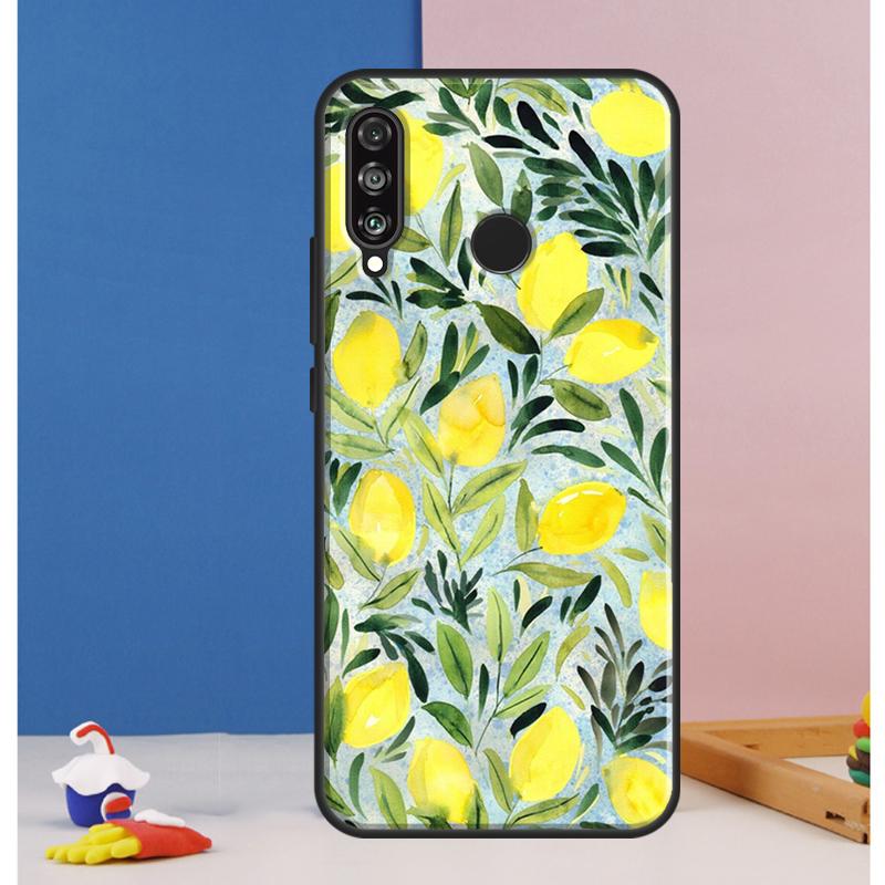 Sommer Zitrone und Blatt Für Huawei Nova Y90 Y70 Y60 Y72 Y61 Y91 12s 12i 11i 7i 8i 9 10 SE P60 Pro P30 P40 Lite Hülle