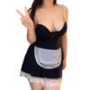 Erotic underwear large size, female flirting hot fat sister passion seduction uniform suit maid maid outfit