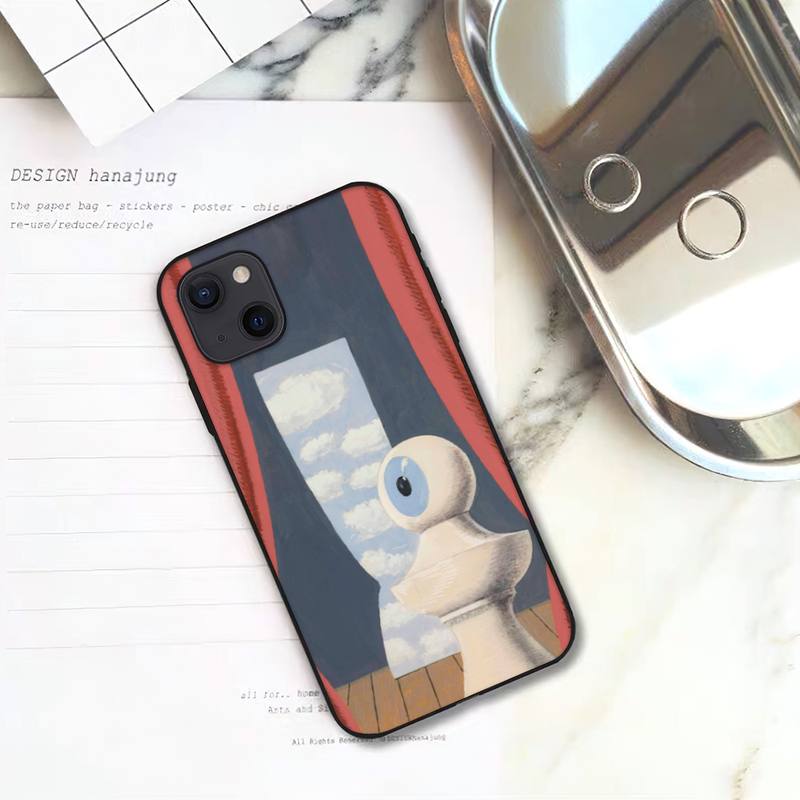 Custodia per telefono Rene Magritte Art per iPhone 11 12 Mini 13 14 Pro XS Max X 8 7 6s Plus 5 SE XR Shell