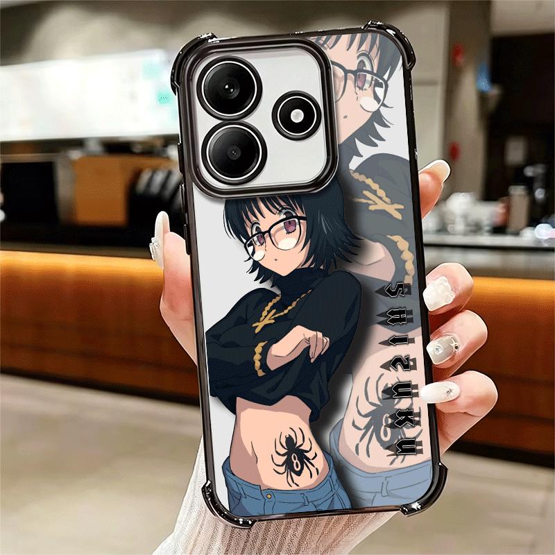 Hunter X-Hunters Shizuku Plating Phone Case For Xiaomi Redmi Note 14 15 Pro Plus 13 12 11 11S 11T 10 9S 9 5G Anti-Fall Airabag C