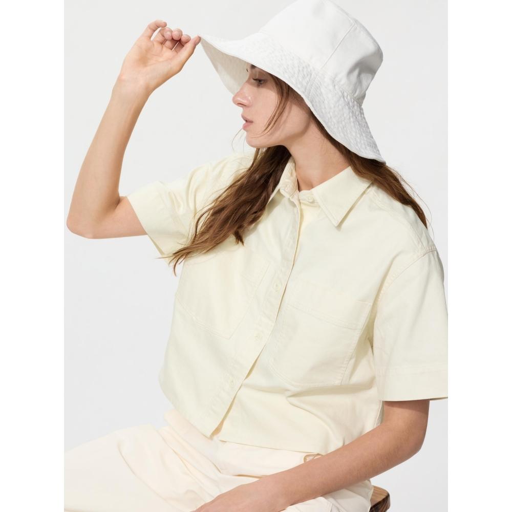Uniqlo Japan Uv Cut Cotton Linen Wide Brim Hat