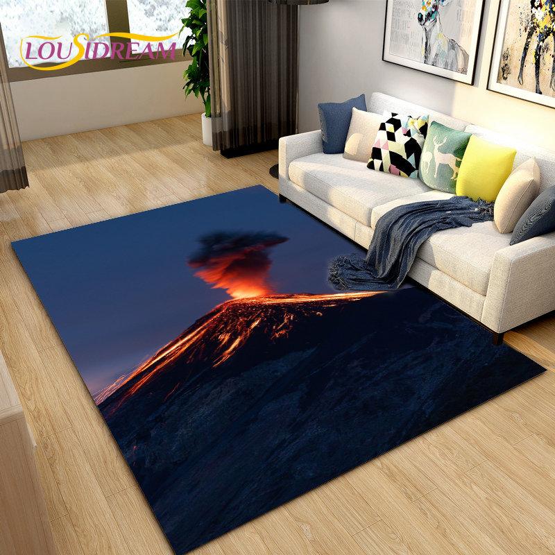 Volcanic Magma Series Area Rug Large,Carpet Rug for Living Room Bedroom Kitchen Doormat Decoration, Kids Play Non-slip Floor Mat