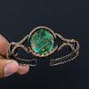 Amazing Copper Malachite Gemstone Handmade Copper Wire Wrap Jewelry Adjustable Cuff