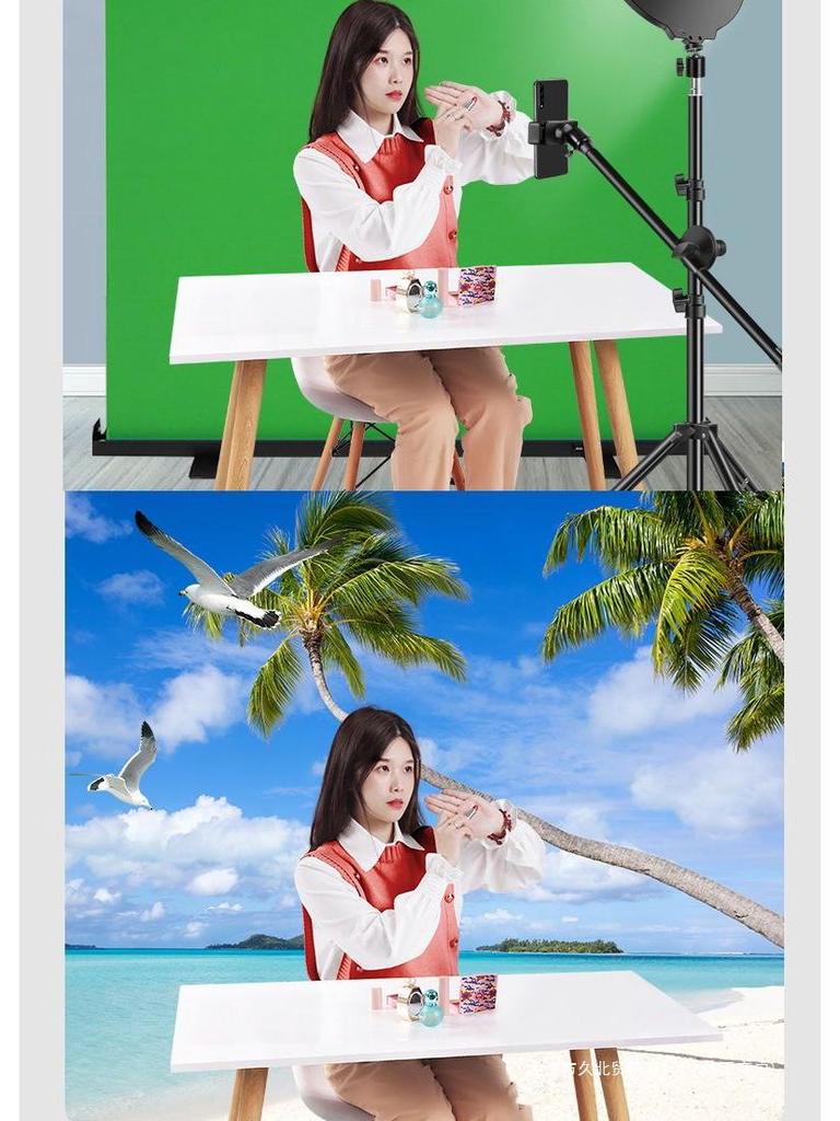 Professional Chroma Key Green Screen Fabric – No Punching or Installation Needed for Photography & Live Studio
