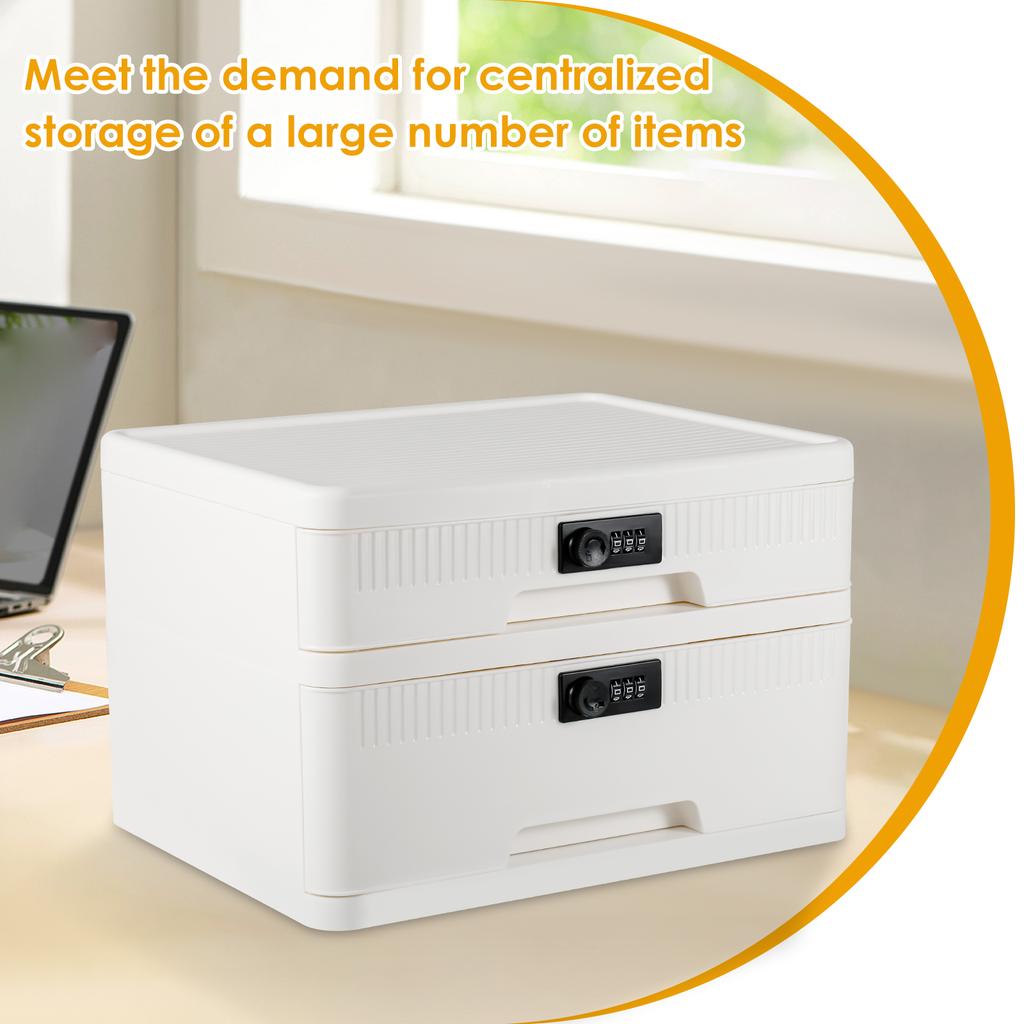 Digital Password Lock Safe Box Drawer Type Medicine Locking Cabinet Passport Files Cash Jewelry Privacy Security Storage Case